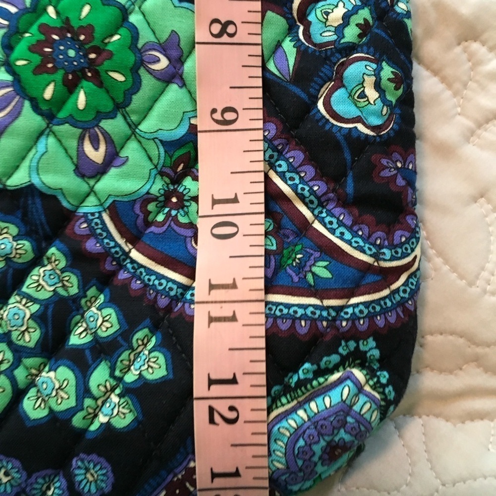 Vera Bradley Small Tote Black Green Quilted - Picture 4 of 4